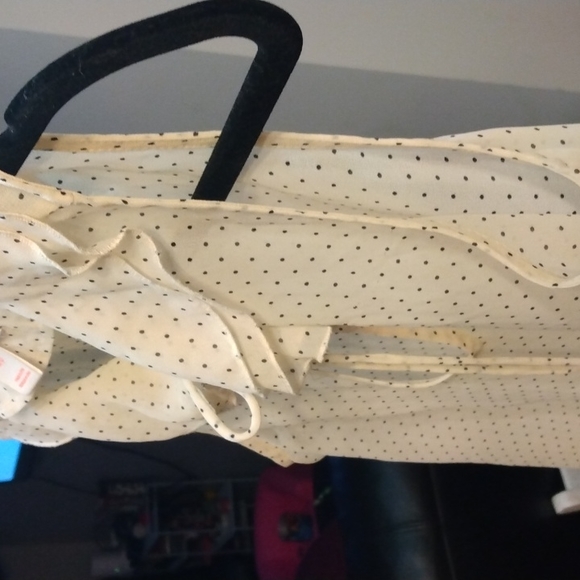 Joe fresh women's sleeveless polkadot black and white sheer top size S - Picture 11 of 17